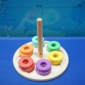 Lovevery Flexible Wooden Stacker From The Babbler Play Kit 13-15 months
